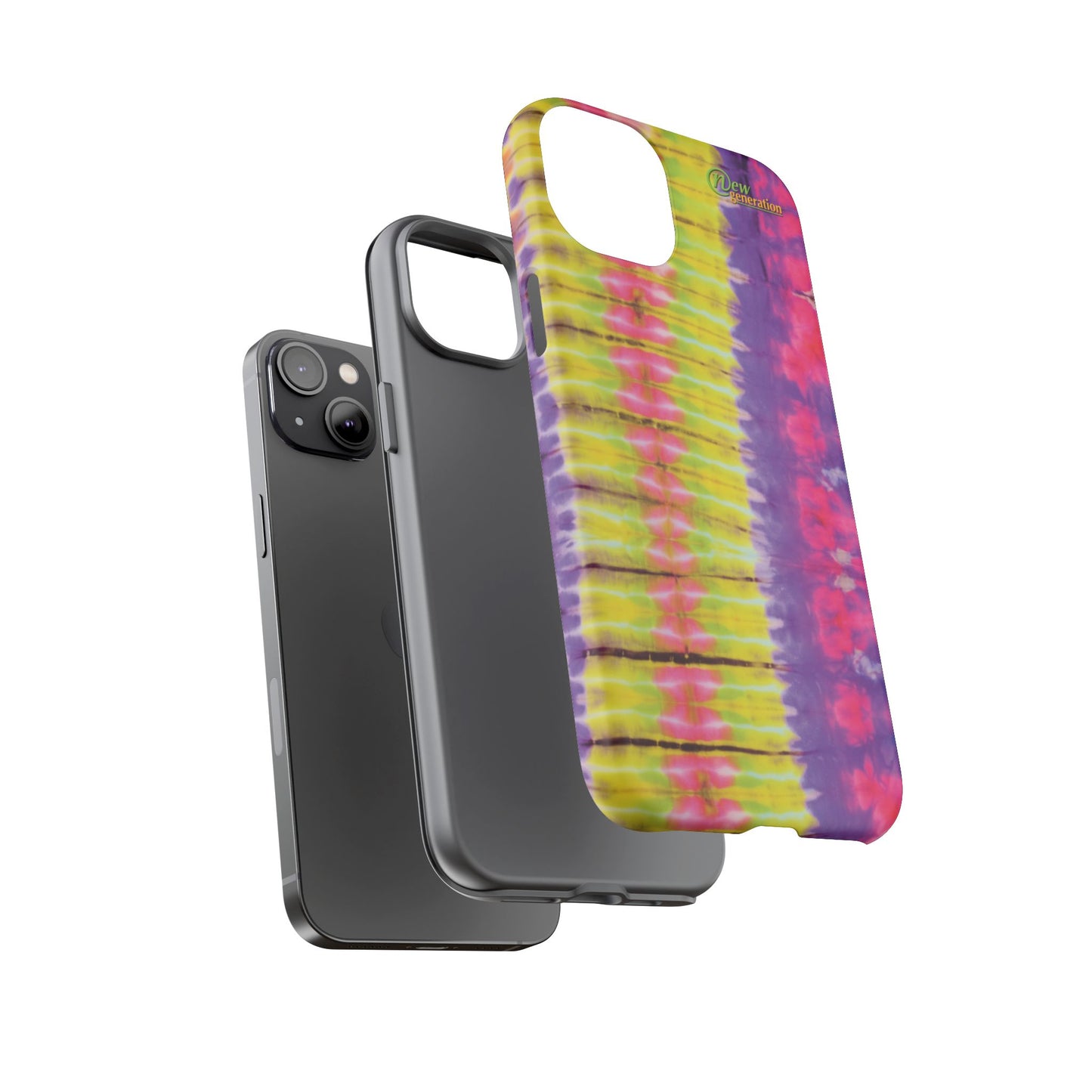 Tie-Dye Phone Case, Colorful Tough Case, Free-Spirited Phone Cover, Gift for Teens, Vibrant Phone Accessory, Funky Style