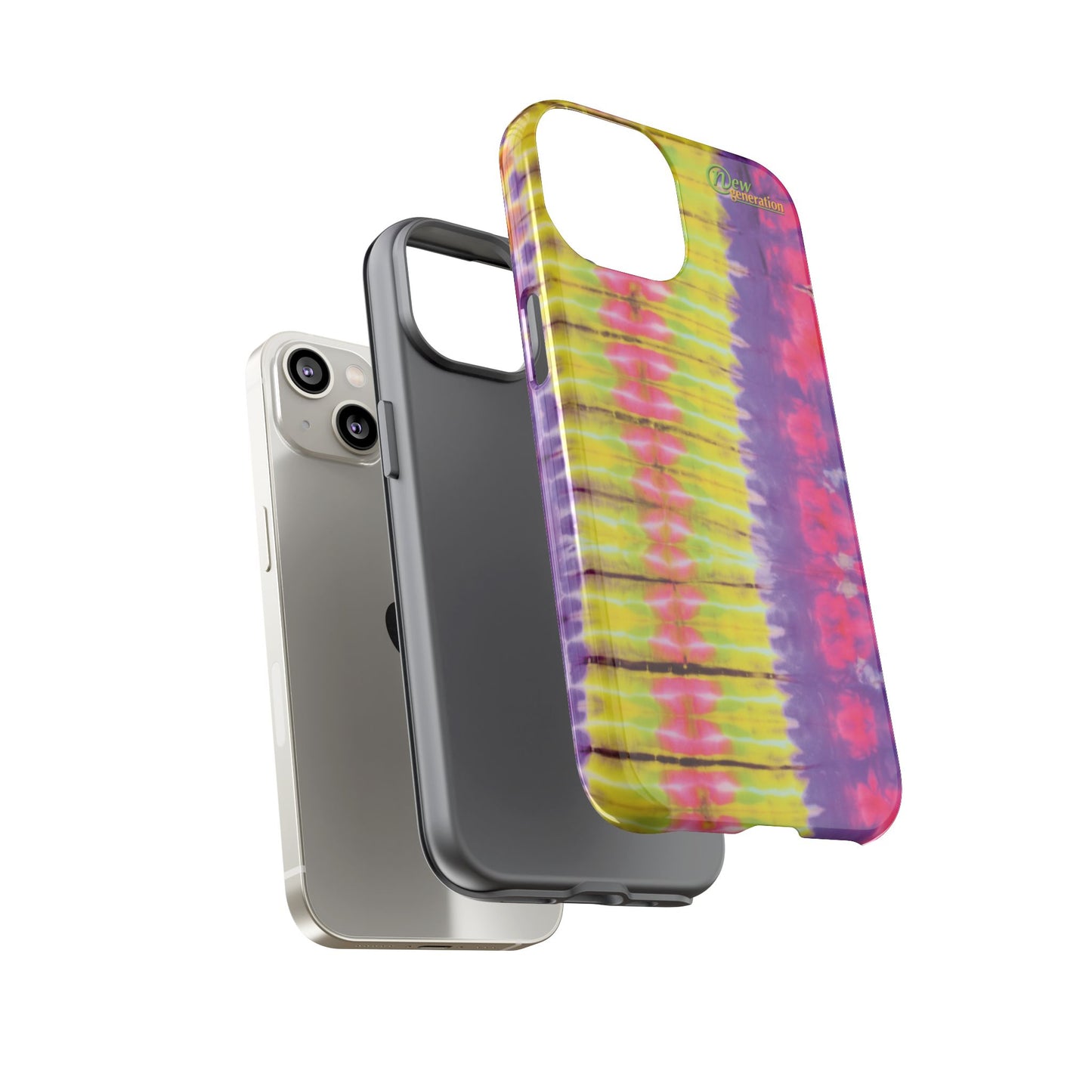 Tie-Dye Phone Case, Colorful Tough Case, Free-Spirited Phone Cover, Gift for Teens, Vibrant Phone Accessory, Funky Style
