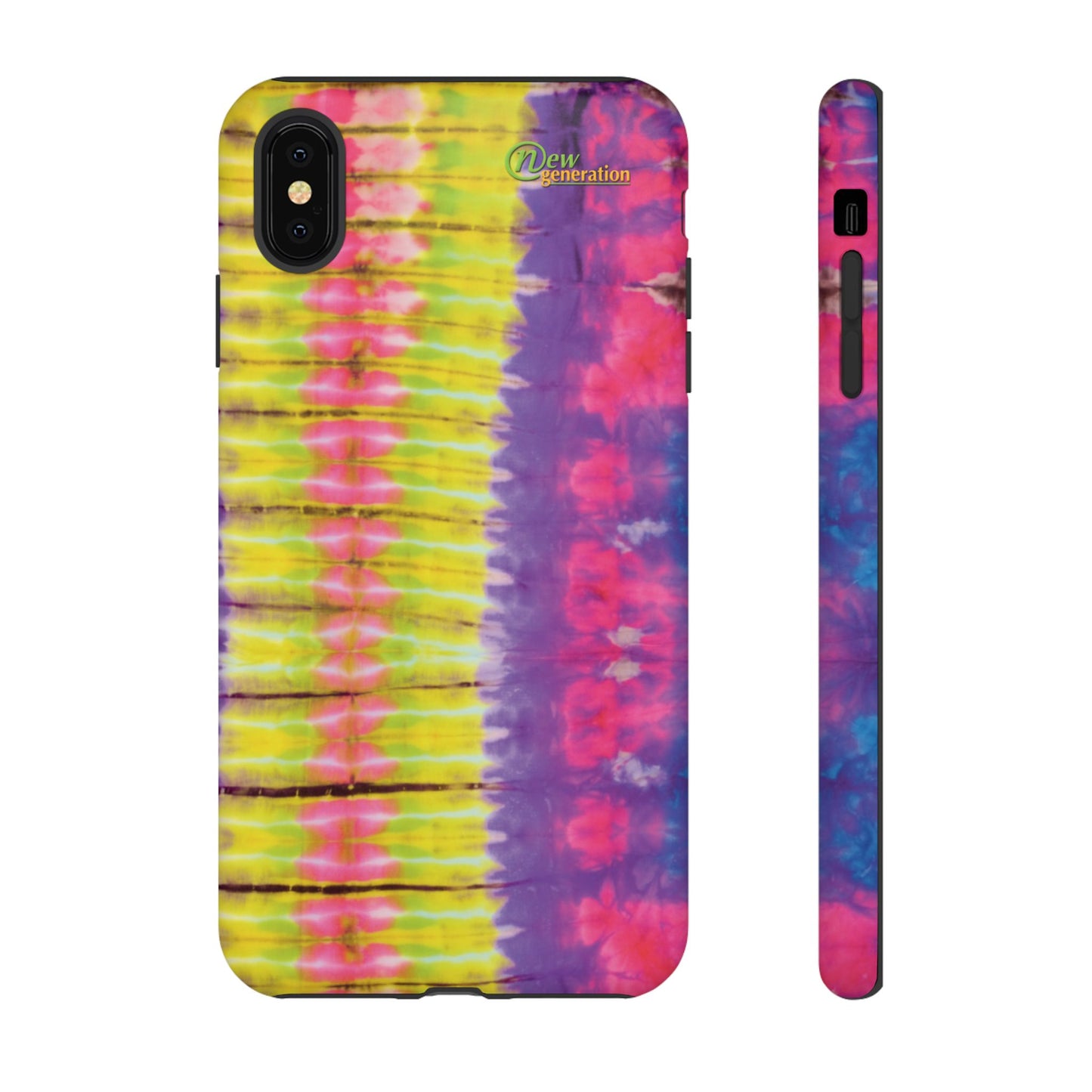 Tie-Dye Phone Case, Colorful Tough Case, Free-Spirited Phone Cover, Gift for Teens, Vibrant Phone Accessory, Funky Style iPhone XS MAX Matte
