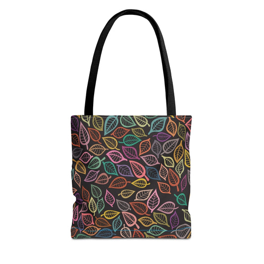 New Generation - Floral -Tote Bag Colorful Pattern, Shopping Bag, Gypsy Style Handbag, Festival Tote for Women, Unique Gift Idea 13" × 13'' Black