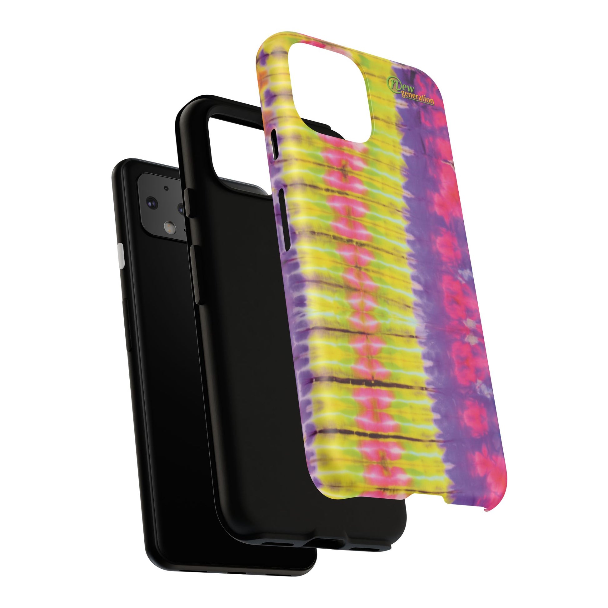 Tie-Dye Phone Case, Colorful Tough Case, Free-Spirited Phone Cover, Gift for Teens, Vibrant Phone Accessory, Funky Style