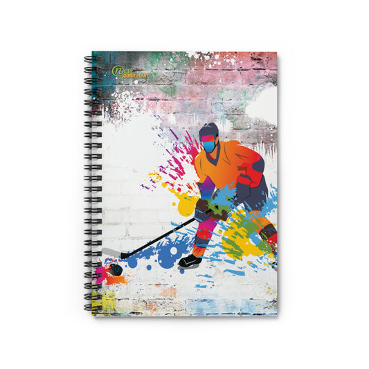 Hard Cover Lined Journal Notebook - Ice Hockey Design Ruled Line, 6x8 inches with 118 pages Journal, , Planning Organizer One Size