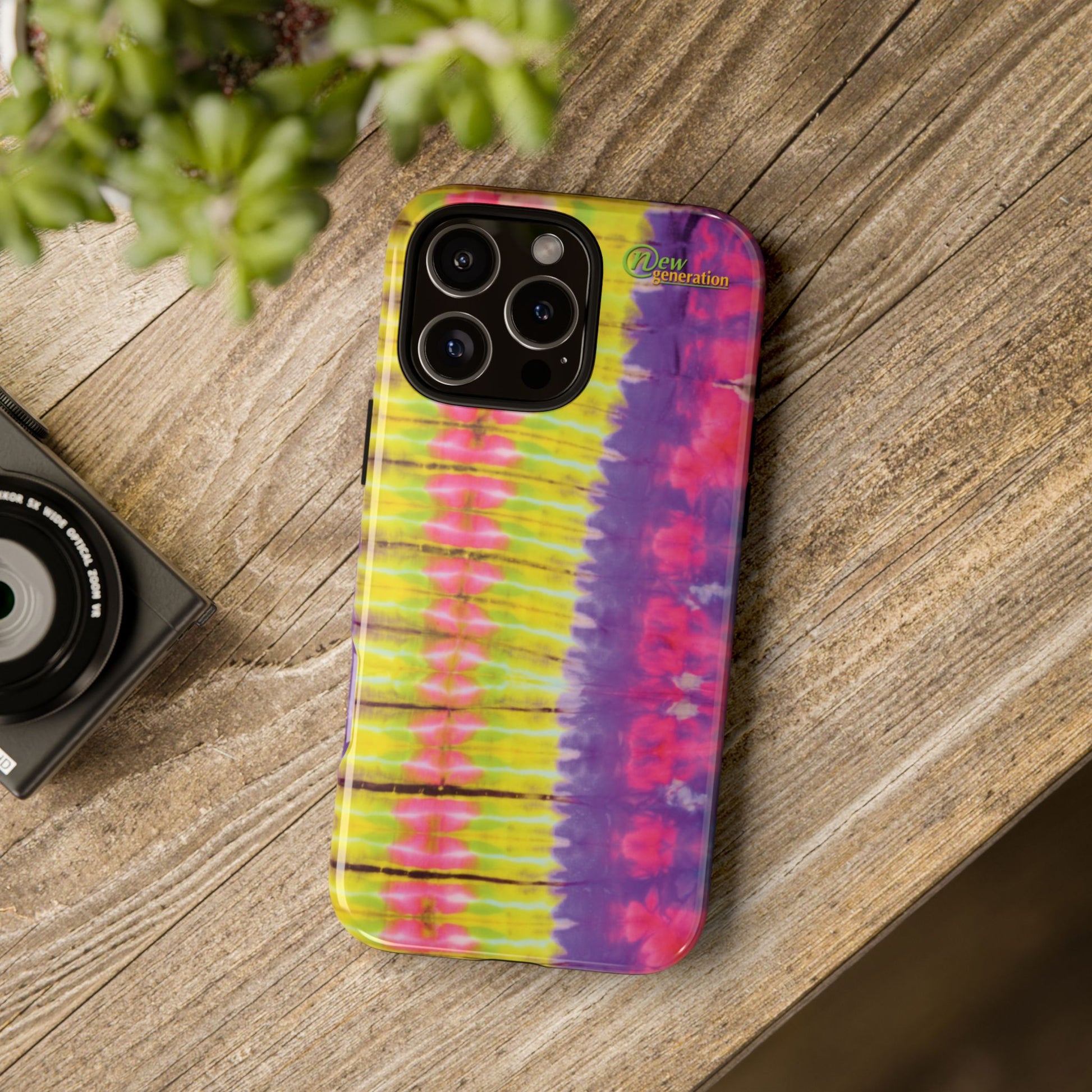 Tie-Dye Phone Case, Colorful Tough Case, Free-Spirited Phone Cover, Gift for Teens, Vibrant Phone Accessory, Funky Style