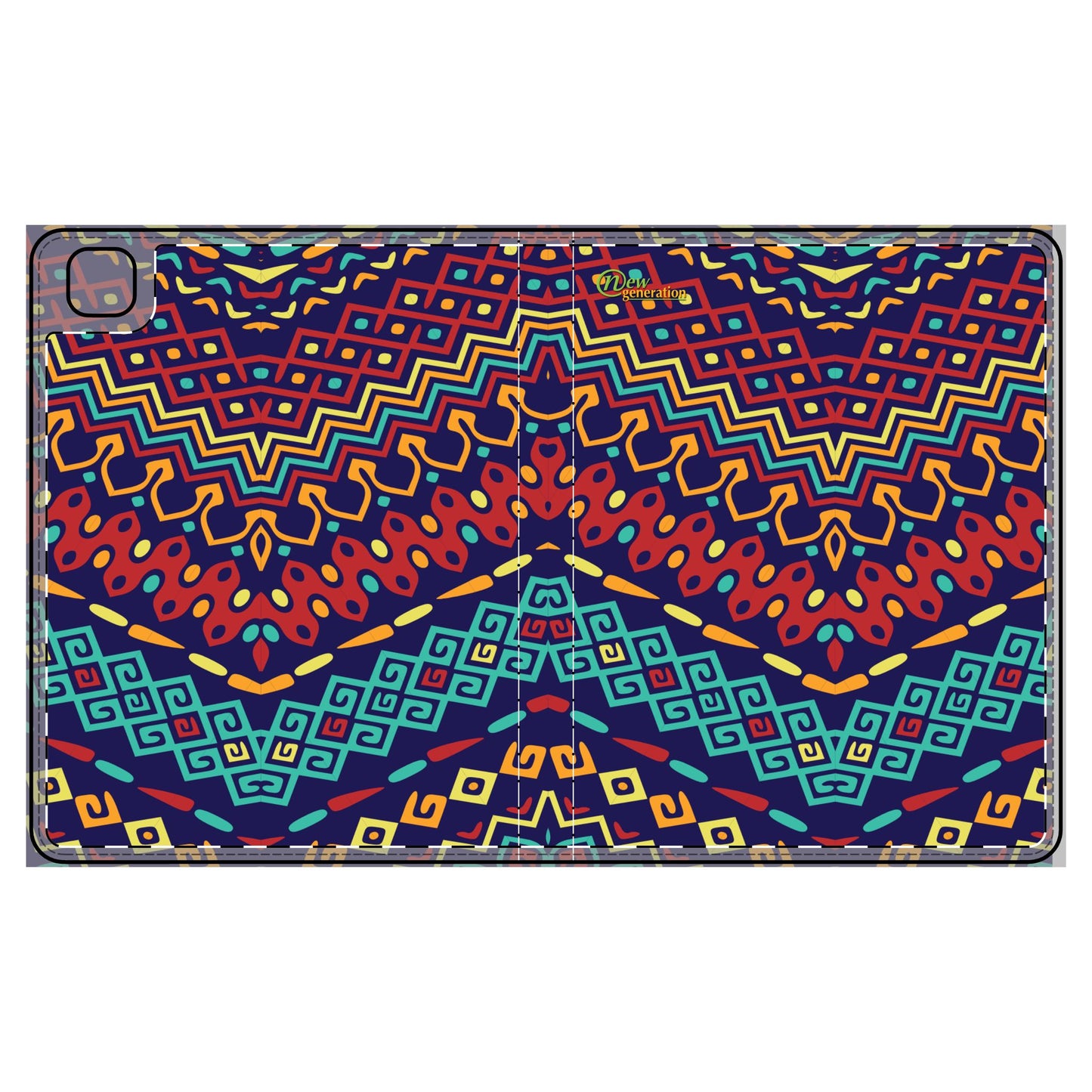 Vibrant Tablet Folio Case, Colorful Tech Accessory, Gift for Students, Bohemian Design, Stylish Tablet Sleeve iPad Pro 12.9