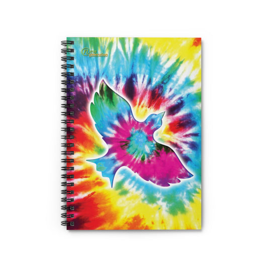Hard Cover Lined Journal Notebook - Tie Dye Design Ruled Line, 6x8 inches with 118 pages for Work, School, Office, Daily Planner, One Size