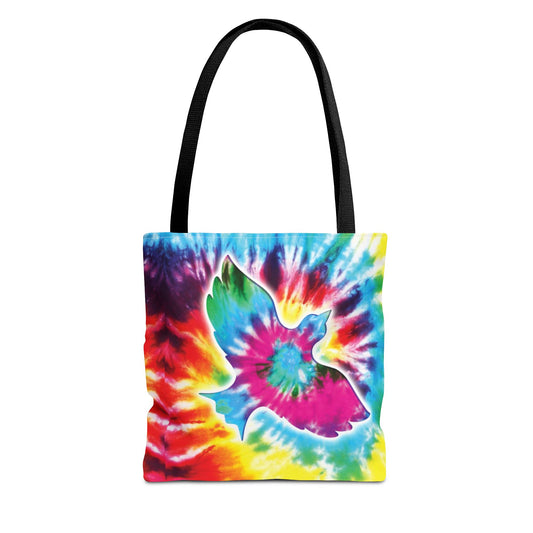 New Generation - Tie Dye -Tote Bag - Colorful Bohemian Pattern, Shopping Bag, Gypsy Style Handbag, Festival Tote for Women, Unique Gift Idea 13" × 13'' Black