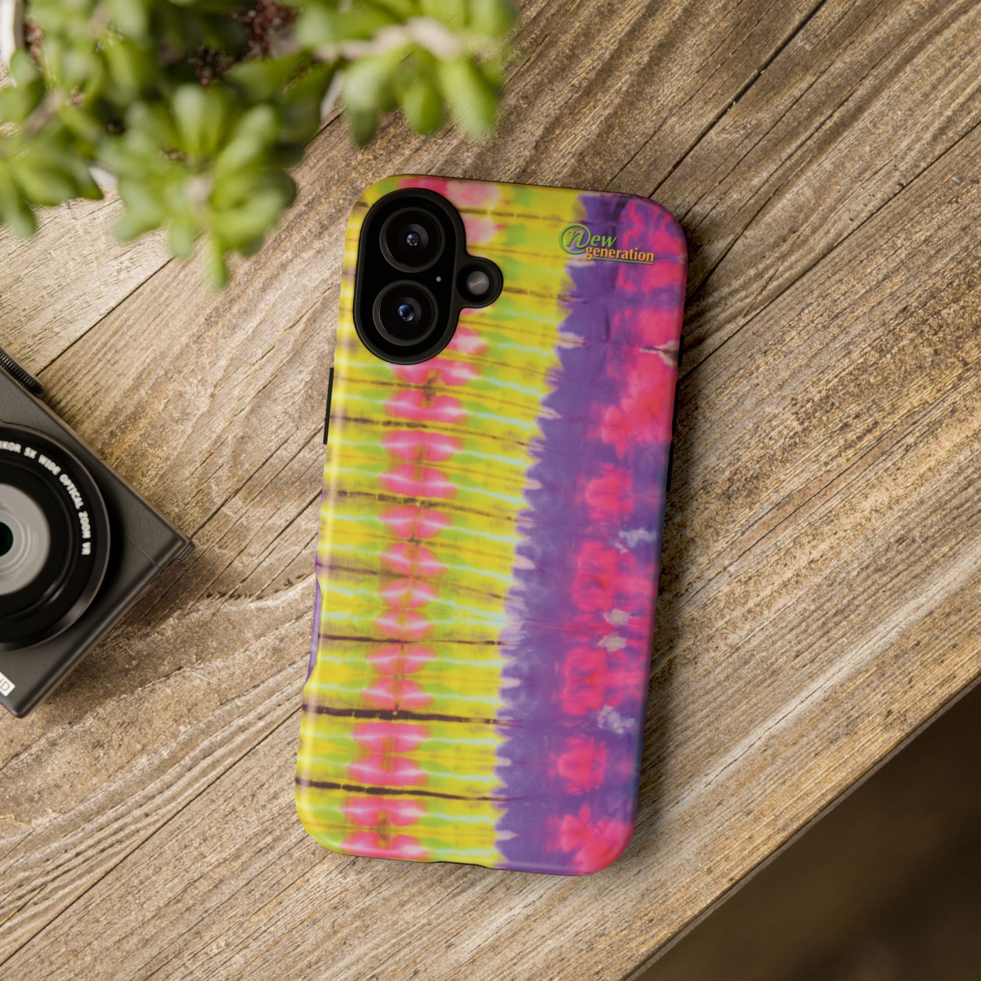 Tie-Dye Phone Case, Colorful Tough Case, Free-Spirited Phone Cover, Gift for Teens, Vibrant Phone Accessory, Funky Style