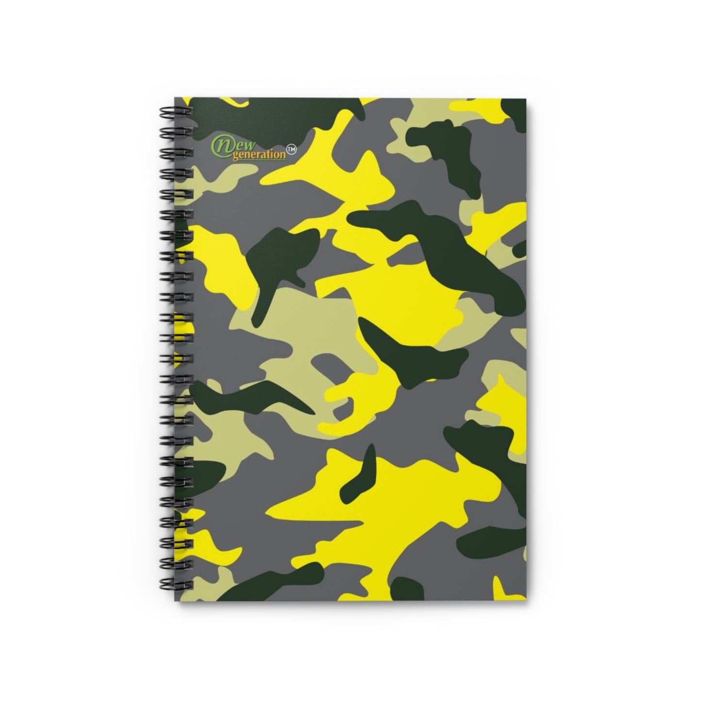 Hard Cover Lined Journal Notebook - Camou Yellow notebook Ruled Line, 6x8 inches with 118 pages for School, Home, Daily Planner, One Size
