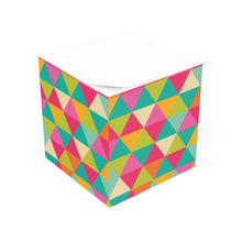 Colorful Pattern Note Cube - Fun Desk Organizer, Office Supplies, Stationery Gift, Note Pad, Home Decor, Write & Remind