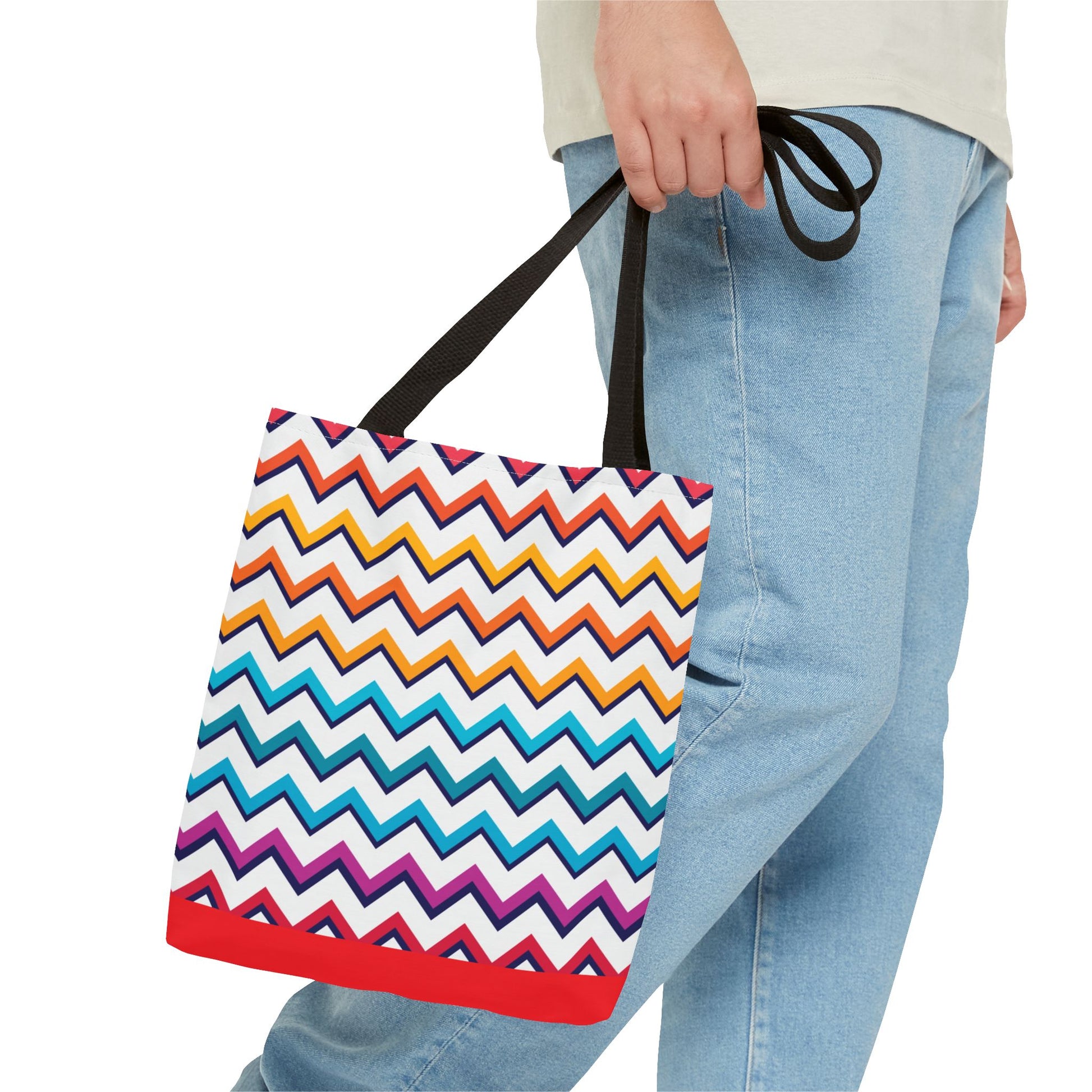New Generation - Chevron -Tote Bag Colorful Pattern, Shopping Bag, Gypsy Style Handbag, Festival Tote for Women, Unique Gift Idea