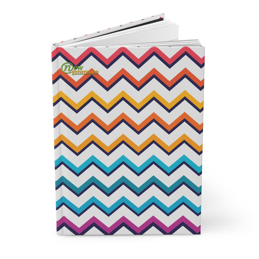 New Generation - Bright Pattern Notebook, Nature Lover Writers Gift for Any Occasion, Diary Sketchbook, journal ,notes , hard cover Journal
