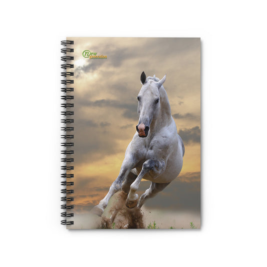 Hard Cover Lined Journal Notebook - Horse Design Ruled Line, 6x8 inches with 118 pages for Work, School, Home, Daily Planner, One Size