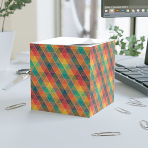 Colorful Pattern Note Cube - Fun Desk Organizer, Office Supplies, Stationery Gift, Note Pad, Home Decor, Write & Remind