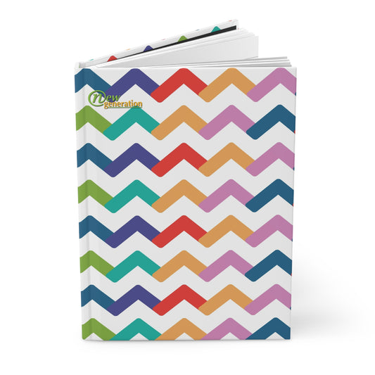 New Generation - Bright Pattern Notebook, Nature Lover Writers Gift for Any Occasion, Diary Sketchbook, journal ,notes , hard cover Journal