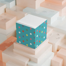 Colorful Polka Note Cube - Fun Desk Organizer, Office Supplies, Stationery Gift, Note Pad, Home Decor, Write & Remind