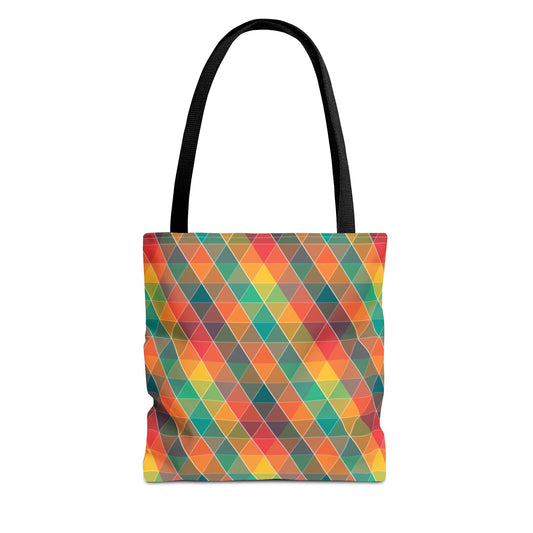New Generation - Patterns -Tote Bag Colorful Pattern, Shopping Bag, Gypsy Style Handbag, Festival Tote for Women, Unique Gift Idea 13" × 13'' Black