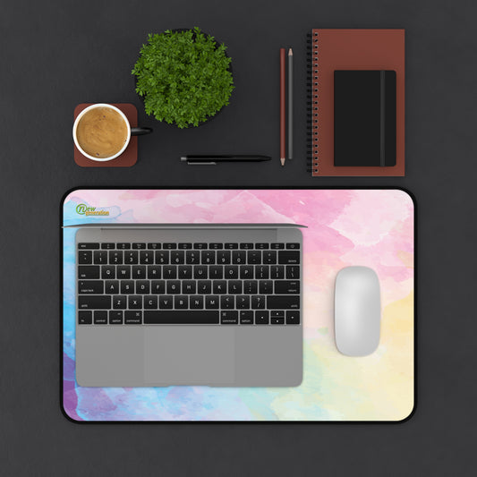 New Generation - Watercolor Desk Mat - Artful Workspace Decor , Home Office Essentials, Gift for Artists, Colorful Mouse Pad, Stylish Desk 12" × 18"