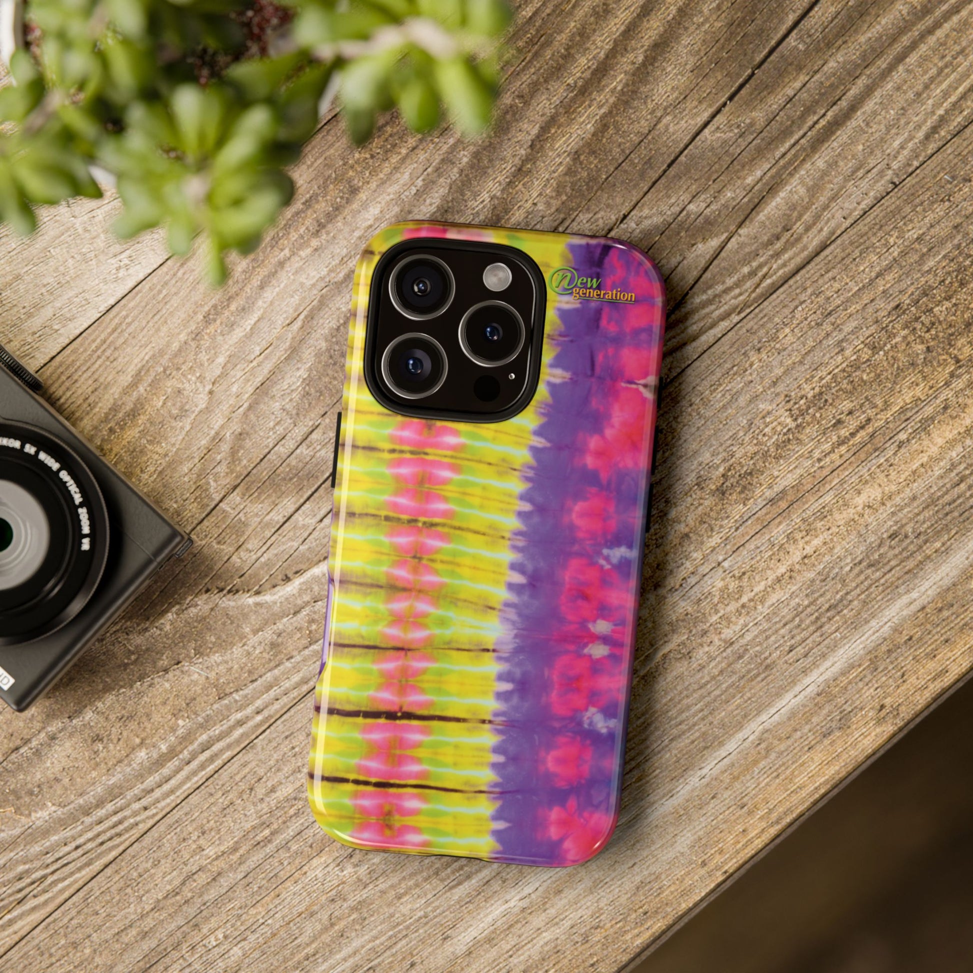 Tie-Dye Phone Case, Colorful Tough Case, Free-Spirited Phone Cover, Gift for Teens, Vibrant Phone Accessory, Funky Style