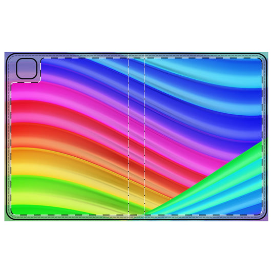 Colorful Wave Tablet Folio Case, Vibrant Tablet Cover, Tech Gift, Rainbow Case, Unique Tablet Sleeve, Stylish Device Protector iPad Pro 11