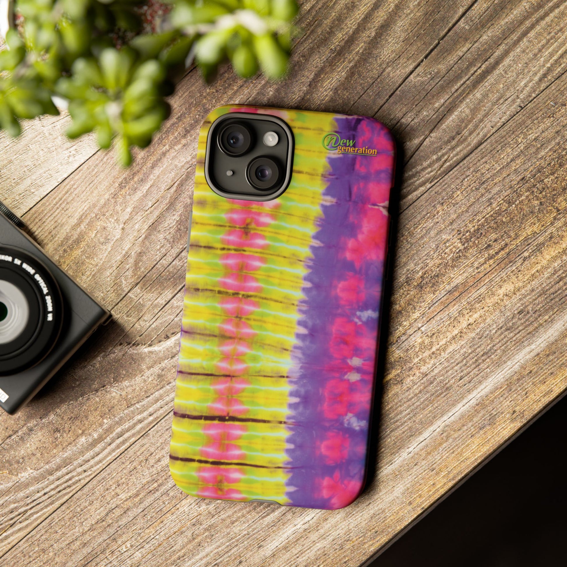 Tie-Dye Phone Case, Colorful Tough Case, Free-Spirited Phone Cover, Gift for Teens, Vibrant Phone Accessory, Funky Style