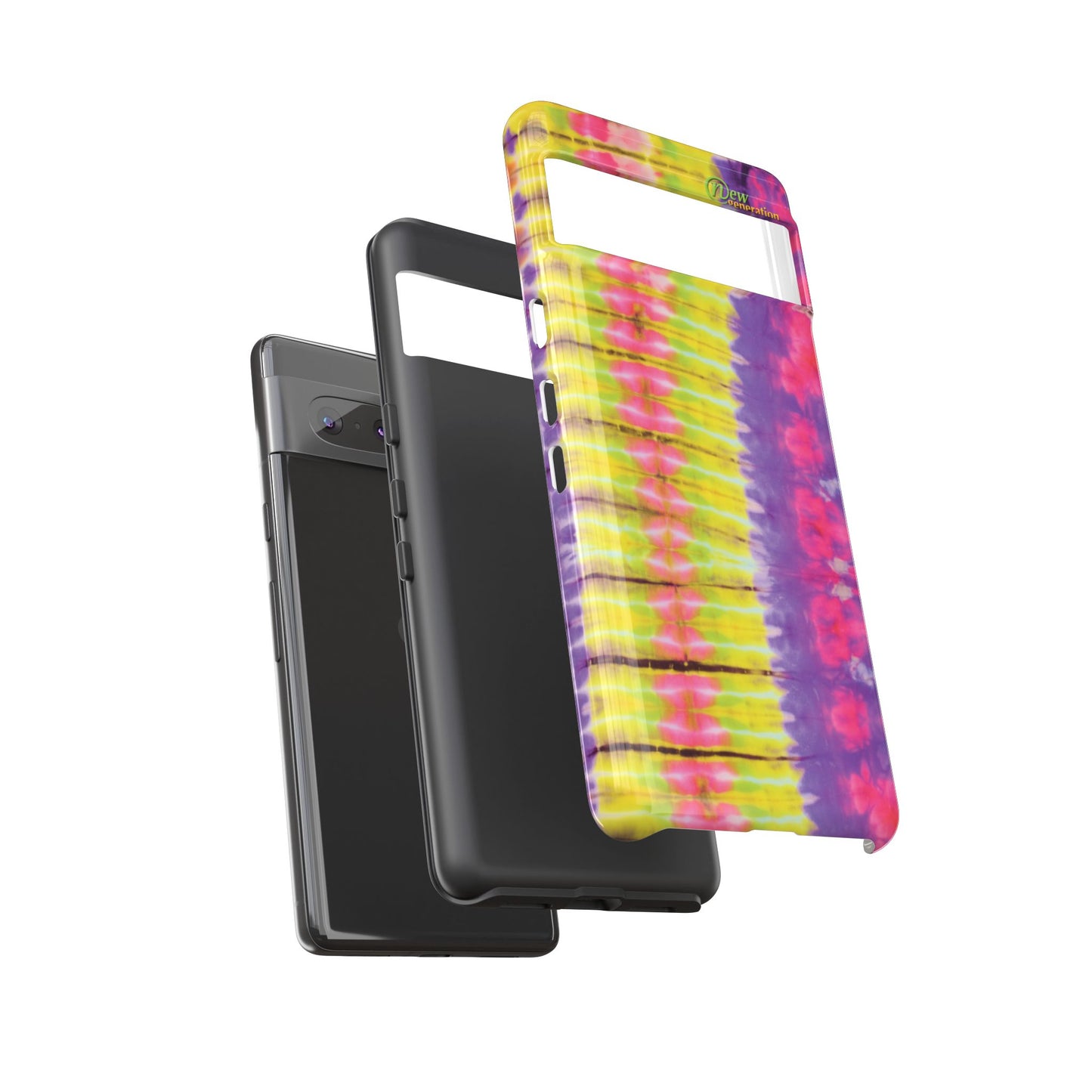 Tie-Dye Phone Case, Colorful Tough Case, Free-Spirited Phone Cover, Gift for Teens, Vibrant Phone Accessory, Funky Style