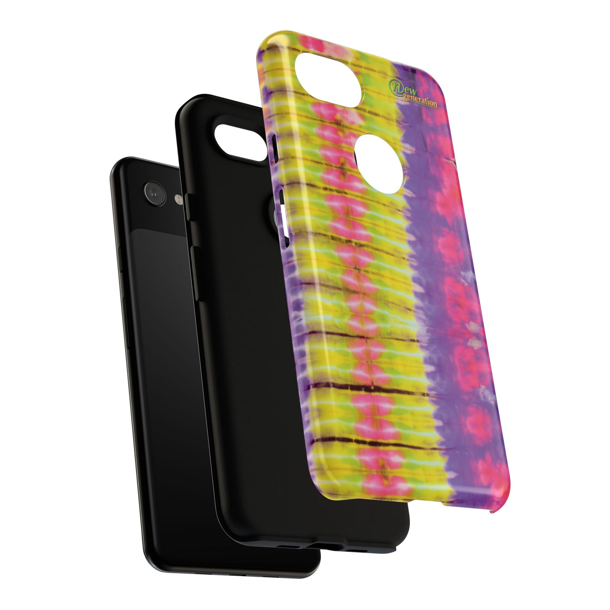 Tie-Dye Phone Case, Colorful Tough Case, Free-Spirited Phone Cover, Gift for Teens, Vibrant Phone Accessory, Funky Style
