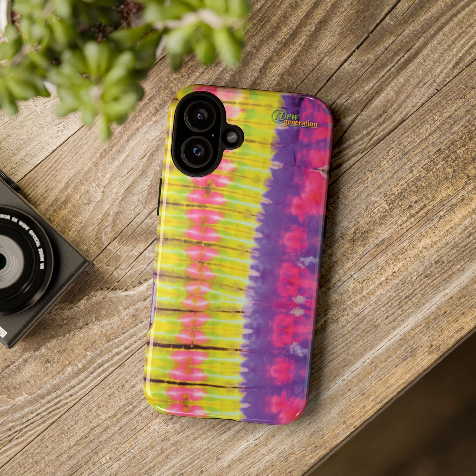 Tie-Dye Phone Case, Colorful Tough Case, Free-Spirited Phone Cover, Gift for Teens, Vibrant Phone Accessory, Funky Style