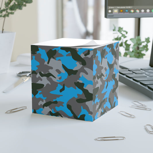 Colorful Camouflage Note Cube - Fun Desk Organizer, Office Supplies, Stationery Gift, Note Pad, Home Decor, Write & Remind White One size