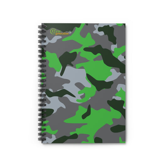 Hard Cover Lined Journal Notebook - Camou Green notebook Ruled Line, 6x8 inches with 118 pages for Work, School, Home, Daily Planner, One Size