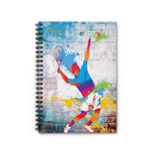 Hard Cover Lined Journal Notebook - Tennis Design Ruled Line, 6x8 inches with 118 pages Journal, , Planning Organizer One Size