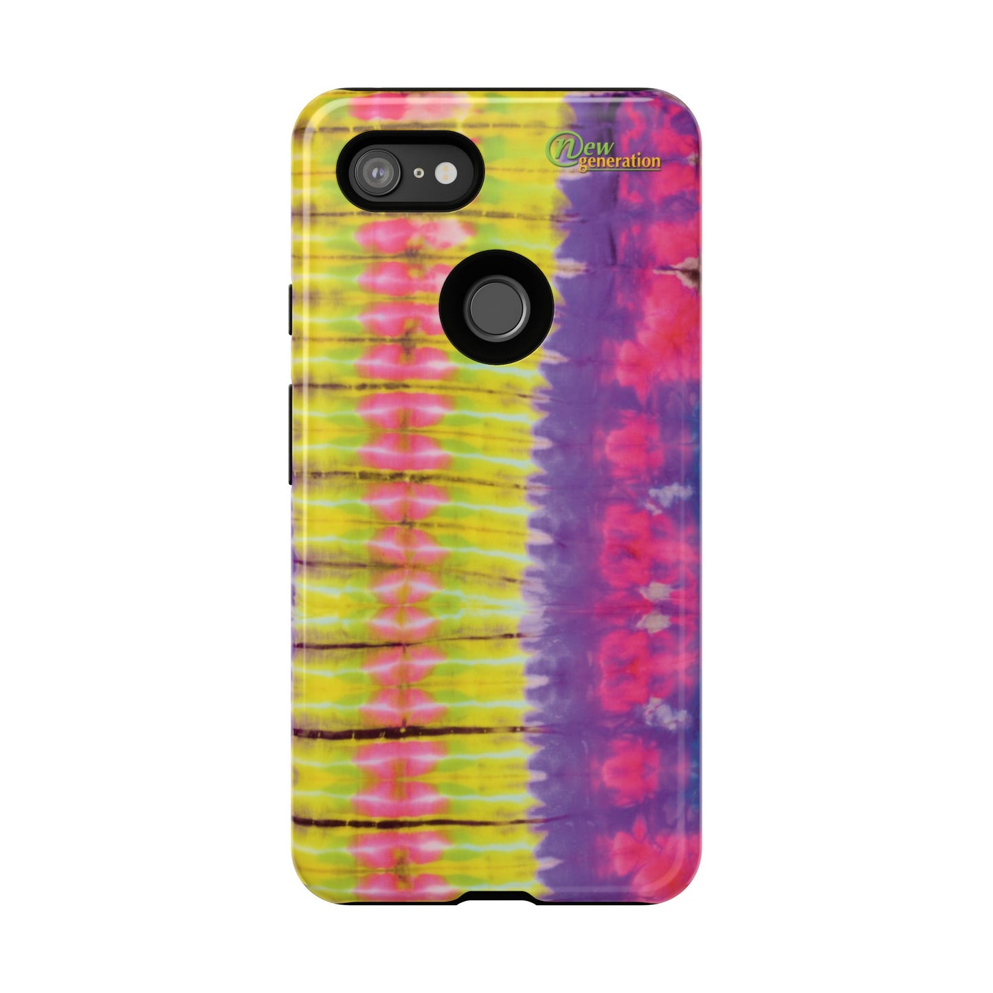 Tie-Dye Phone Case, Colorful Tough Case, Free-Spirited Phone Cover, Gift for Teens, Vibrant Phone Accessory, Funky Style Google Pixel 3 XL Glossy