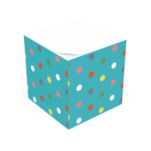 Colorful Polka Note Cube - Fun Desk Organizer, Office Supplies, Stationery Gift, Note Pad, Home Decor, Write & Remind