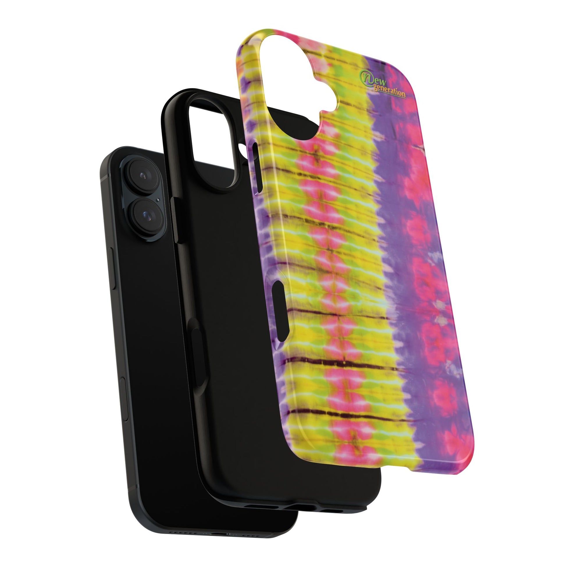 Tie-Dye Phone Case, Colorful Tough Case, Free-Spirited Phone Cover, Gift for Teens, Vibrant Phone Accessory, Funky Style