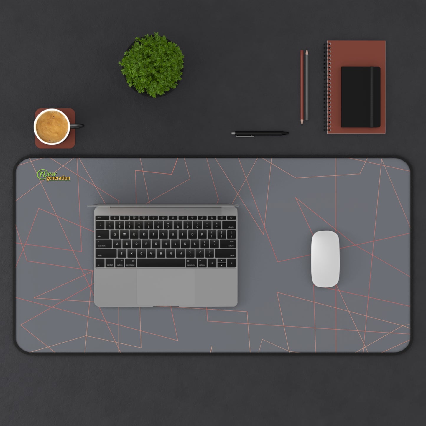 New Generation - Geometric Desk Mat for Office, Home Office Decor, Large Mouse Pad, Desk Accessory, Gift for Students, Stylish Desk Decor