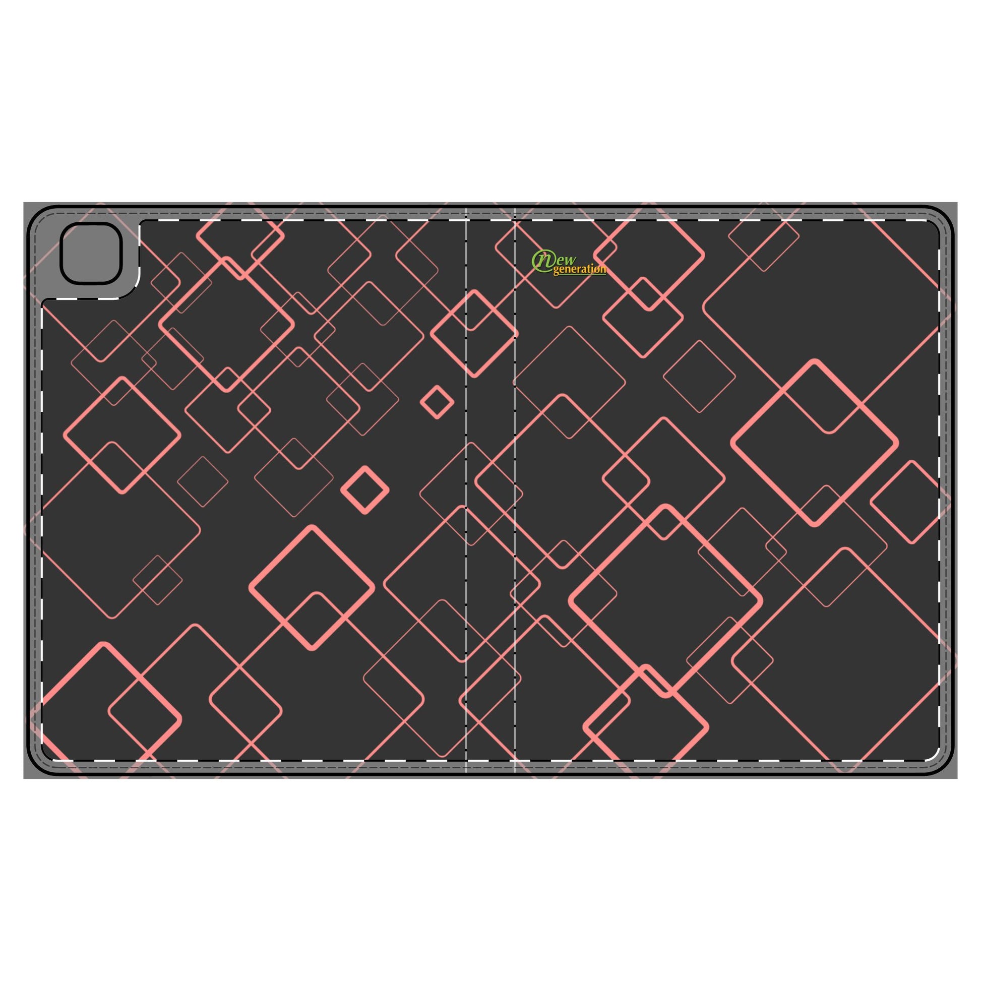 Chic Geometric Tablet Folio Case, Stylish Device Cover, Perfect Gift for Students & Professionals, Modern Tech Organizer, Birthday iPad Pro 12.9