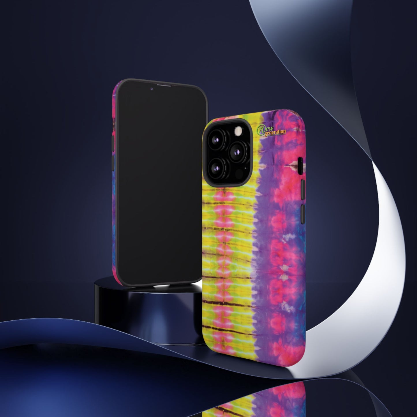 Tie-Dye Phone Case, Colorful Tough Case, Free-Spirited Phone Cover, Gift for Teens, Vibrant Phone Accessory, Funky Style