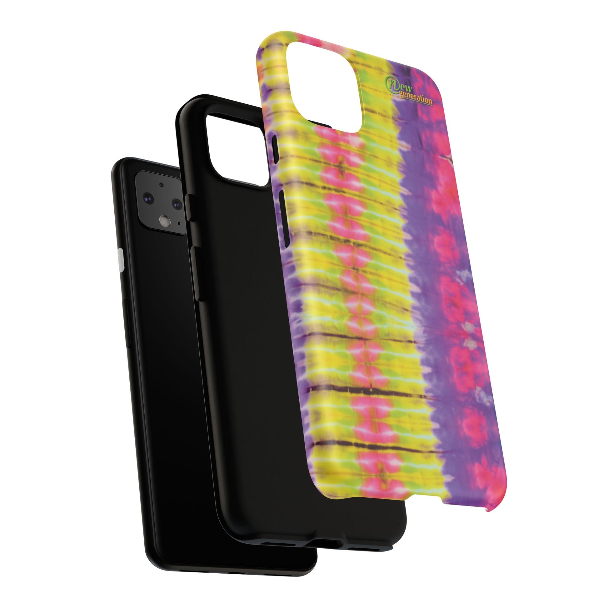 Tie-Dye Phone Case, Colorful Tough Case, Free-Spirited Phone Cover, Gift for Teens, Vibrant Phone Accessory, Funky Style