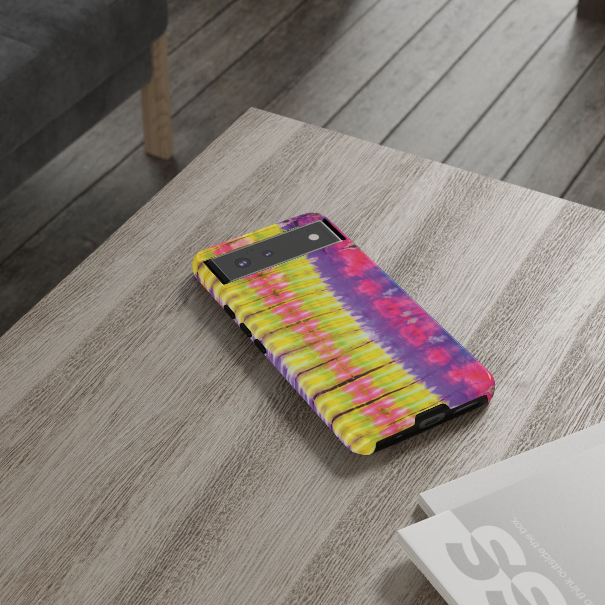Tie-Dye Phone Case, Colorful Tough Case, Free-Spirited Phone Cover, Gift for Teens, Vibrant Phone Accessory, Funky Style