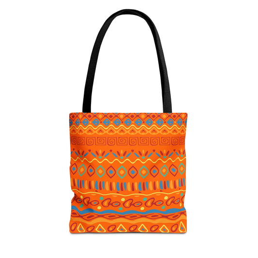 New Generation - Ethnic -Tote Bag - Colorful Bohemian Pattern, Shopping Bag, Gypsy Style Handbag, Festival Tote for Women, Unique Gift Idea 13" × 13'' Black