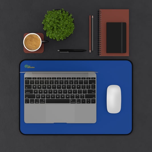New Generation - Blue Color Desk Mat , Desk Decor, for Home or Office , Waterproof Desk Writing Mat, Large Desk Blotter Protector . 12" × 18"