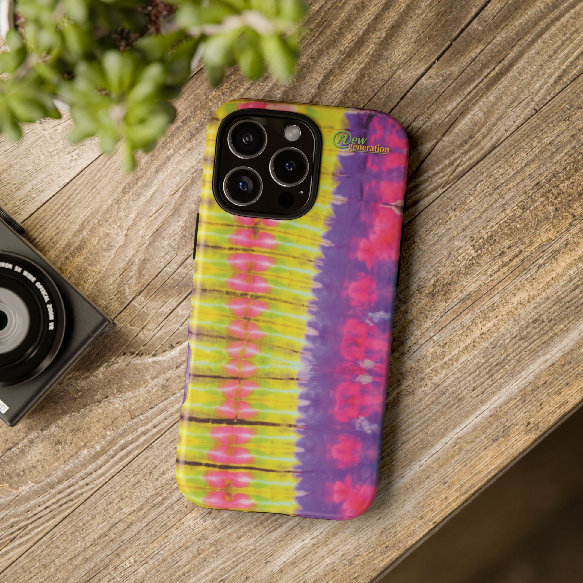Tie-Dye Phone Case, Colorful Tough Case, Free-Spirited Phone Cover, Gift for Teens, Vibrant Phone Accessory, Funky Style