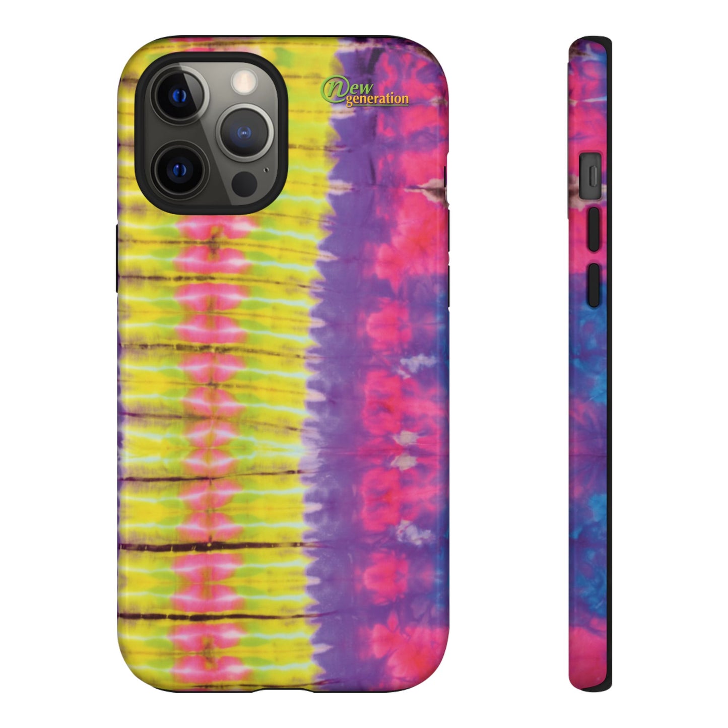 Tie-Dye Phone Case, Colorful Tough Case, Free-Spirited Phone Cover, Gift for Teens, Vibrant Phone Accessory, Funky Style iPhone 12 Pro Max Glossy