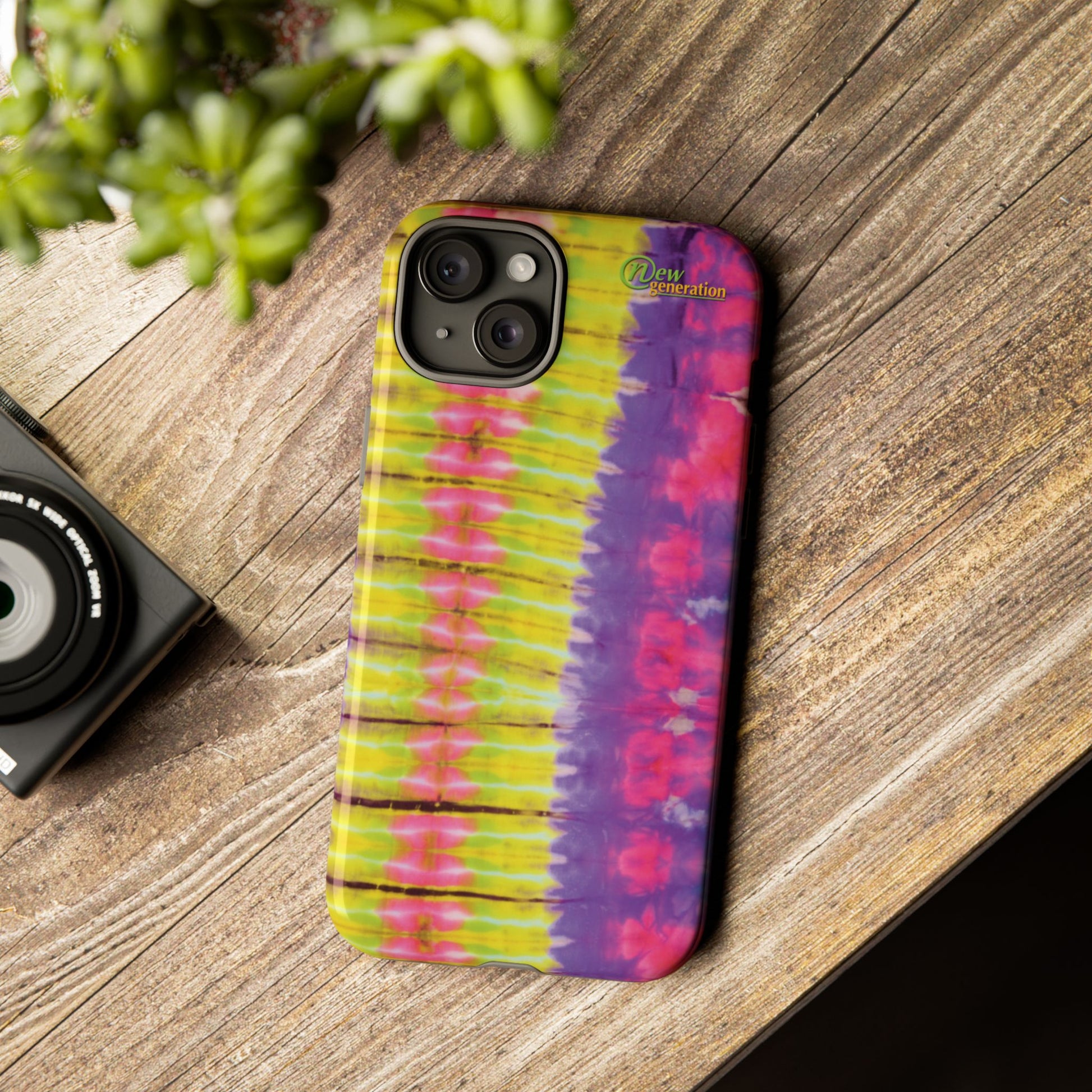 Tie-Dye Phone Case, Colorful Tough Case, Free-Spirited Phone Cover, Gift for Teens, Vibrant Phone Accessory, Funky Style