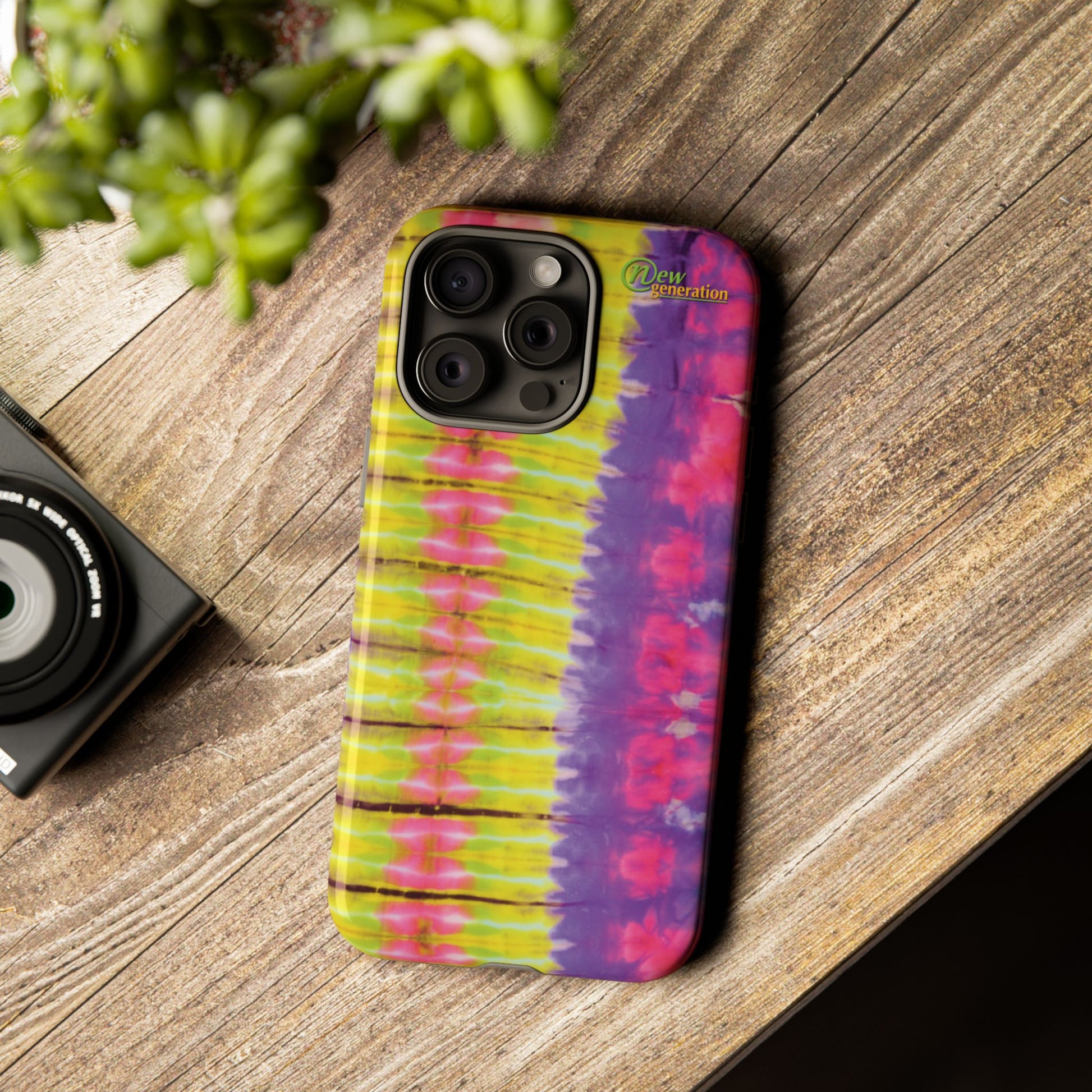 Tie-Dye Phone Case, Colorful Tough Case, Free-Spirited Phone Cover, Gift for Teens, Vibrant Phone Accessory, Funky Style