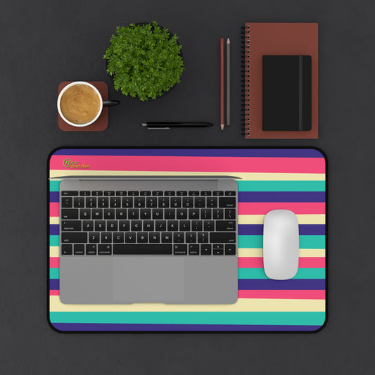 New Generation - Colorful Striped Desk Mat | Home Office Decor, Gaming Accessory, Personalized Workspace, Study Mat, Great Gift Idea 12" × 18"