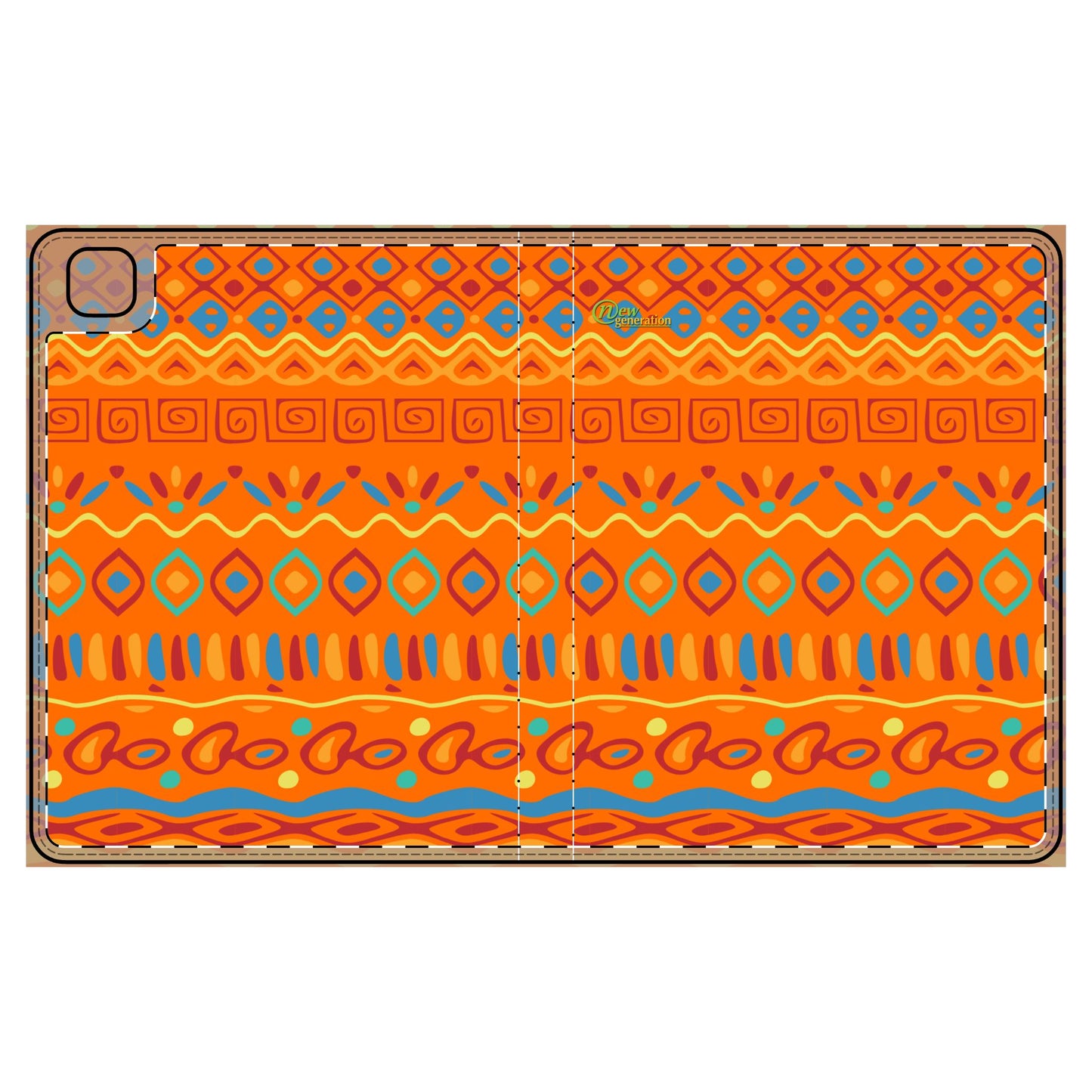 Vibrant Boho Tablet Folio Case, Colorful iPad Cover, Artistic Tech Accessory, Gift for Students, Stylish Protection for Tablets iPad Pro 12.9