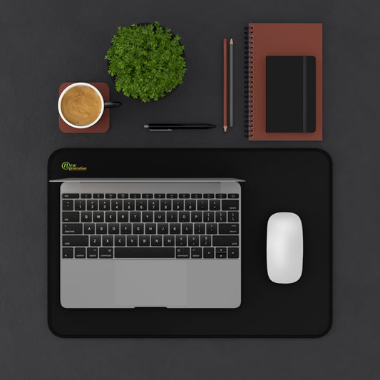 New Generation - Black Color Desk Mat , Desk Decor, for Home or Office , Waterproof Desk Writing Mat, Large Desk Blotter Protector . 12" × 18"