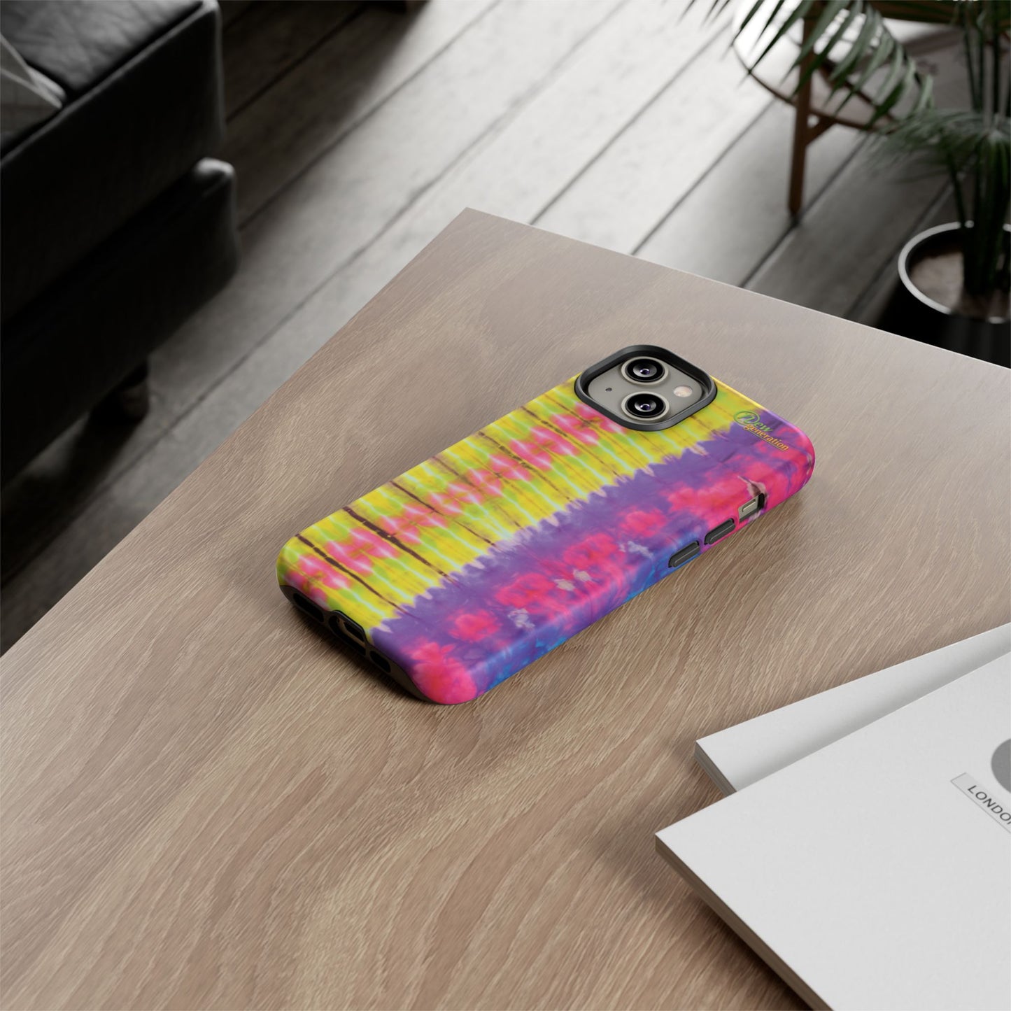 Tie-Dye Phone Case, Colorful Tough Case, Free-Spirited Phone Cover, Gift for Teens, Vibrant Phone Accessory, Funky Style