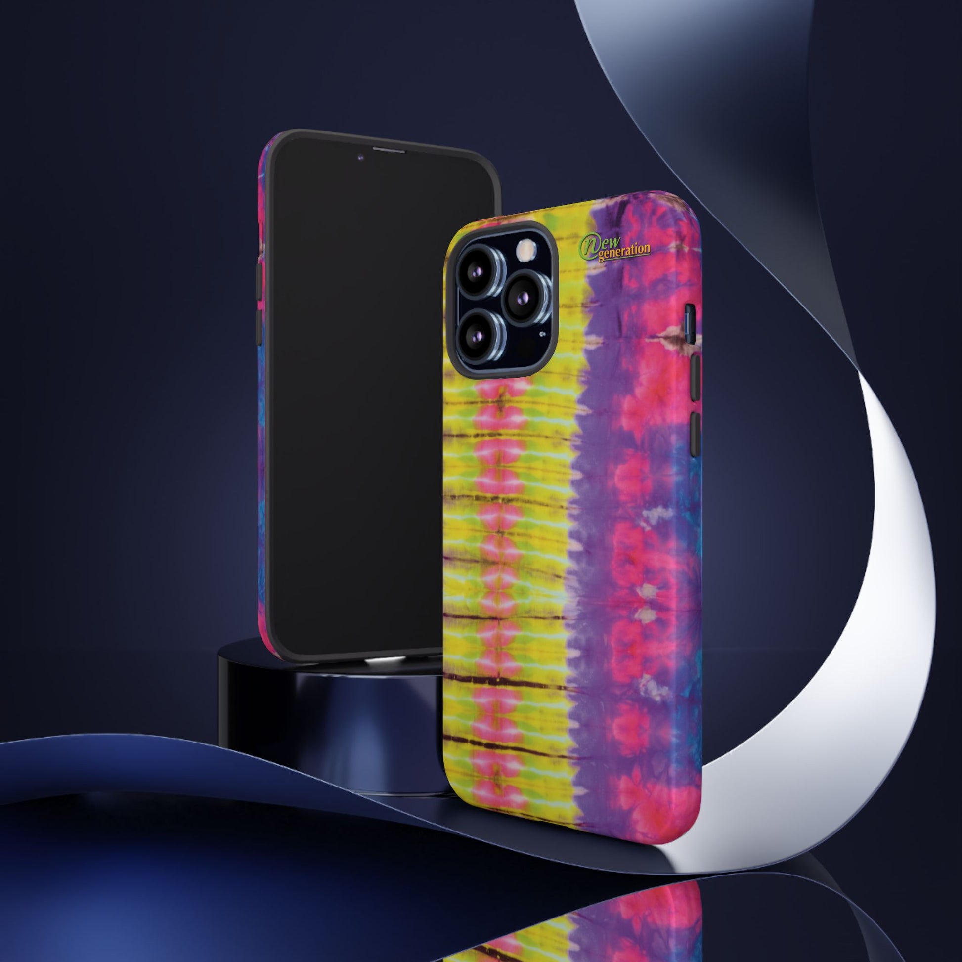 Tie-Dye Phone Case, Colorful Tough Case, Free-Spirited Phone Cover, Gift for Teens, Vibrant Phone Accessory, Funky Style