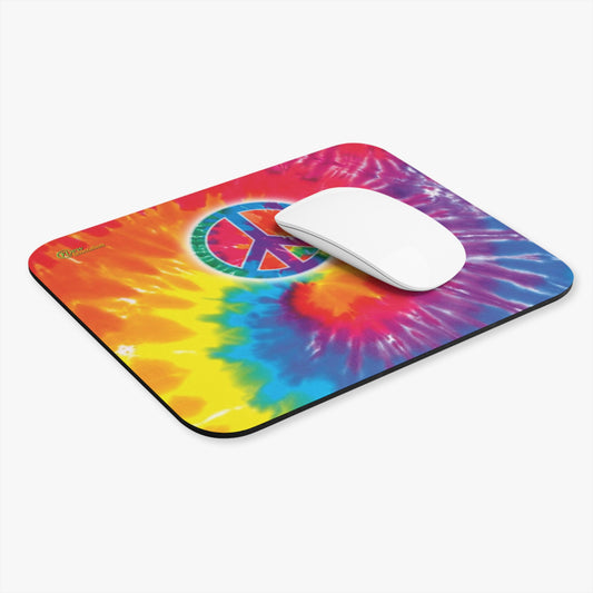 New Generation -Tie-Dye Peace Sign Mouse Pad, Colorful Desk Accessory, Gifts for Students, Boho Decor, Office Supplies, Computer Accessories